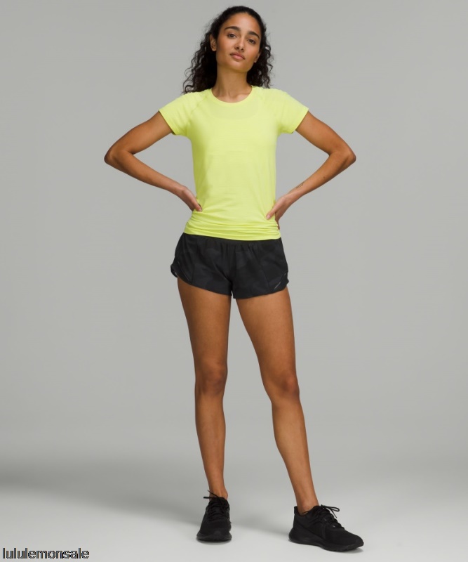 Lululemon Damen DELULU344 | Schwarz Hotty Hot Low-rise Gefüttert Short 25